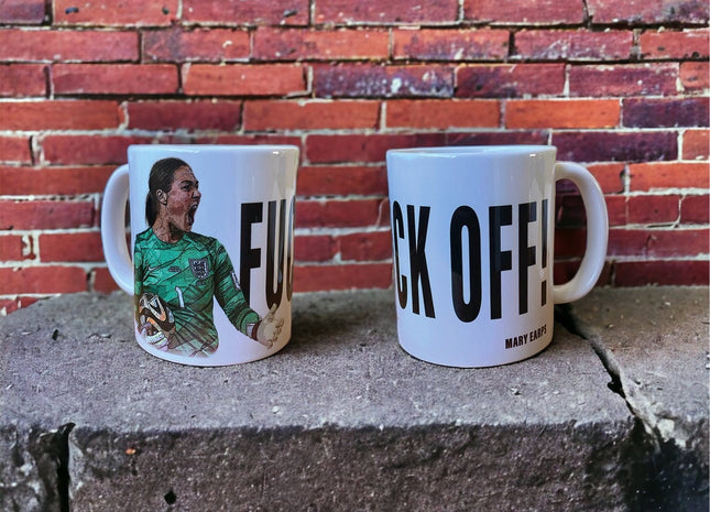 Mary Earps “f**k off” mug - Jazzy Giraffe Mug