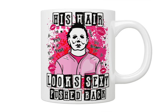 Michael Myers His Hair Looks Sexy Pushed Back Mug - Jazzy Giraffe Mug