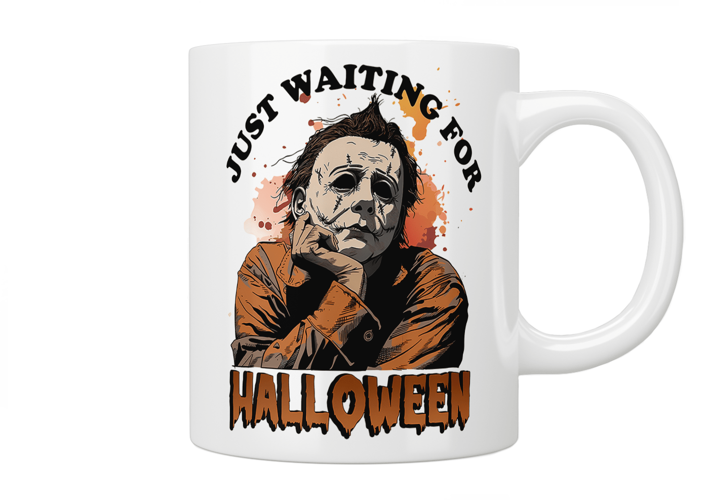 Michael Myers Just Waiting For Halloween Mug - Jazzy Giraffe Mug