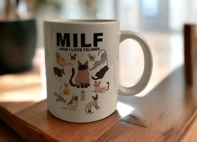 MILF (man I love felines) mug - Jazzy Giraffe Mug