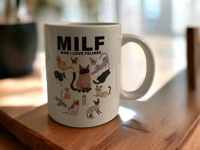 MILF (man I love felines) mug - Jazzy Giraffe Mug
