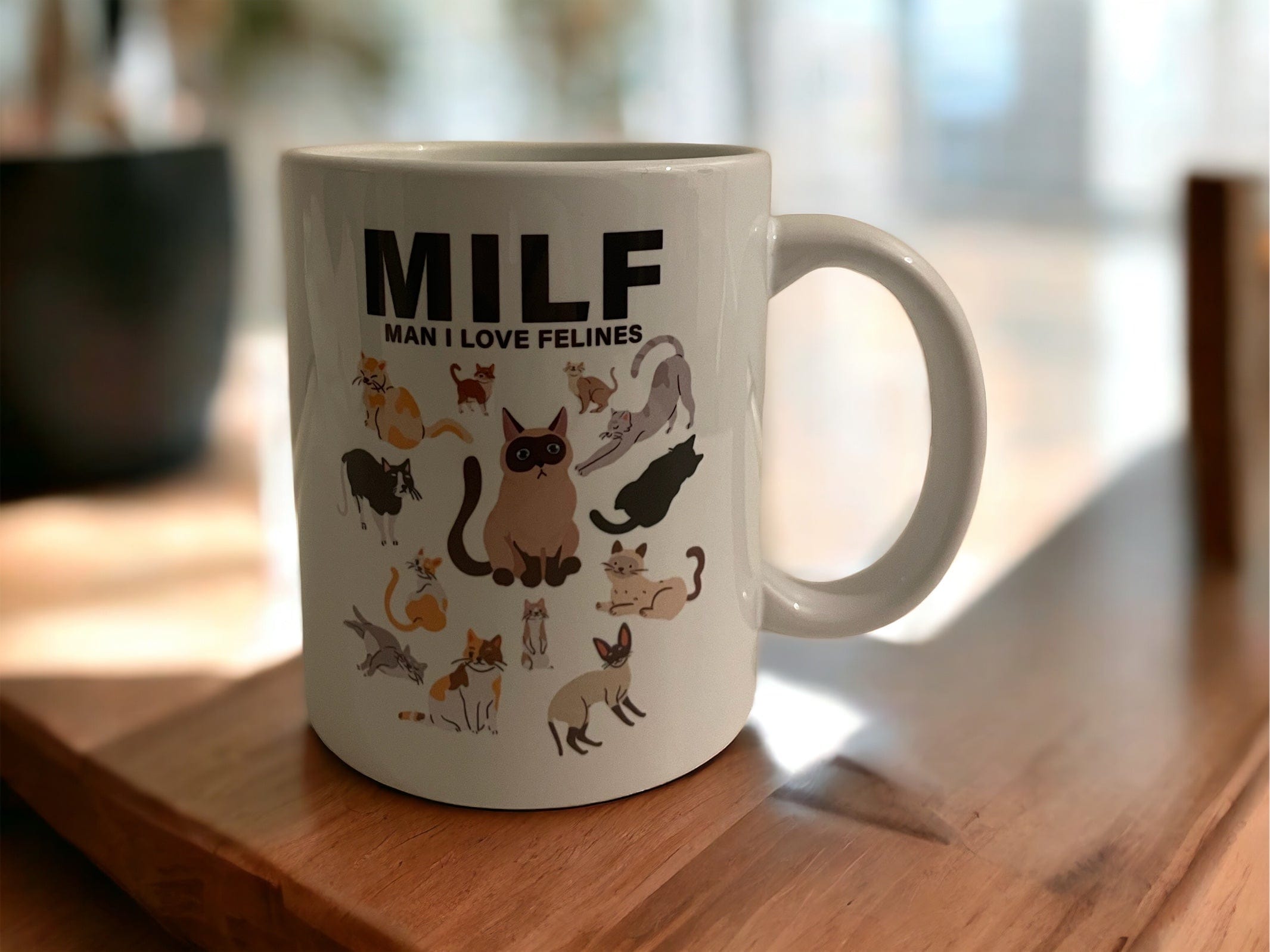 MILF (man I love felines) mug - Jazzy Giraffe Mug