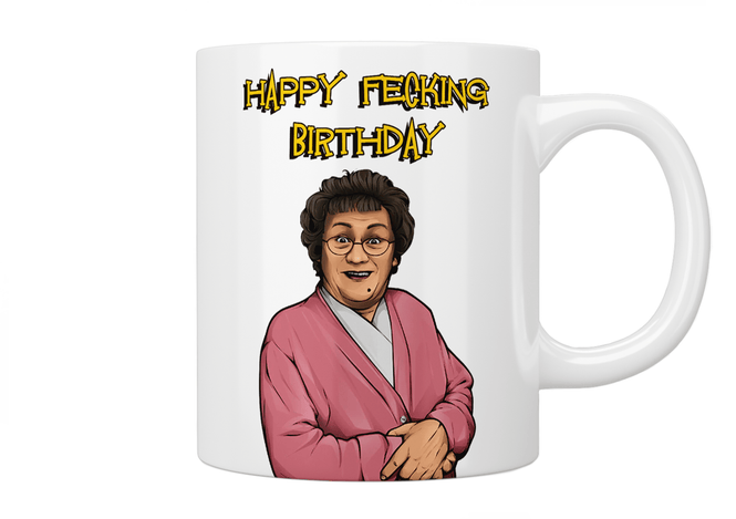 Mrs Brown’s Boys: Happy Fecking Birthday Mug - Jazzy Giraffe Mug