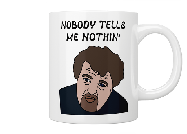 Nobody Tells Me Nothin’ - Hot Fuzz Mug - Jazzy Giraffe Mug