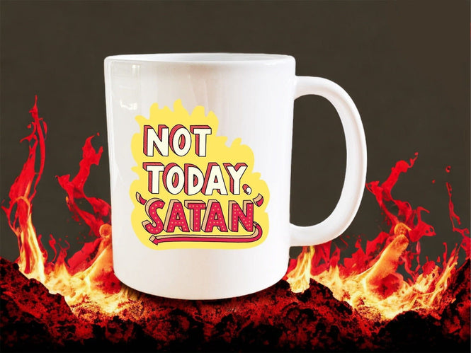 Not today Satan mug - Jazzy Giraffe Mug