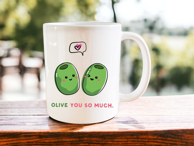 Olive You So Much Mug - Jazzy Giraffe Mug
