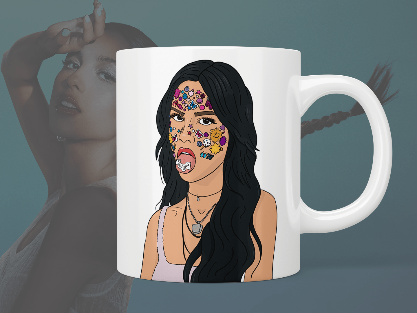 Olivia Rodrigo Sour mug - Jazzy Giraffe Mug