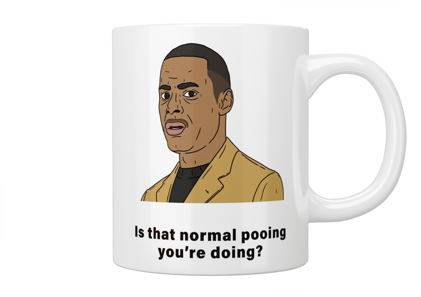 Peep Show: Alan Johnson “Normal Pooing” Mug - Jazzy Giraffe Mug