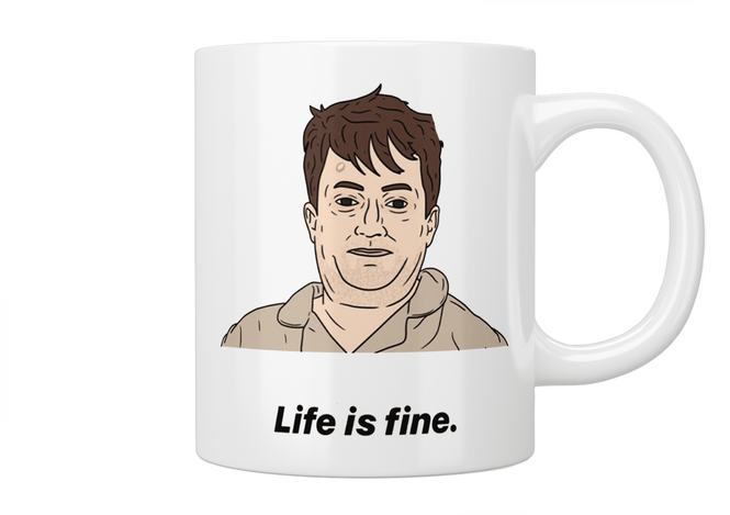 Peep Show: Mark Corrigan “Life Is Fine” Mug - Jazzy Giraffe Mug