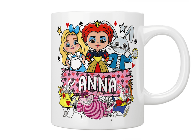 Personalised Alice In Wonderland Mug - Jazzy Giraffe Mug