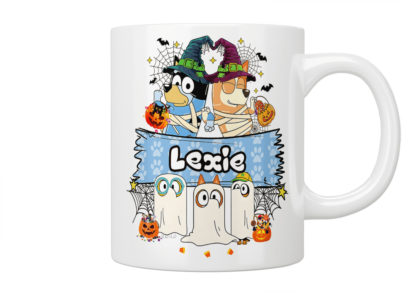 Personalised Bluey Halloween Mug - Jazzy Giraffe Mug