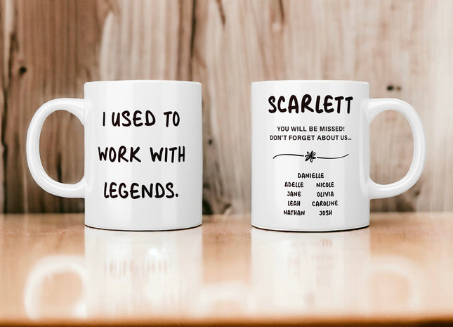 Personalised “I used to work with legends” mug - Jazzy Giraffe Mug