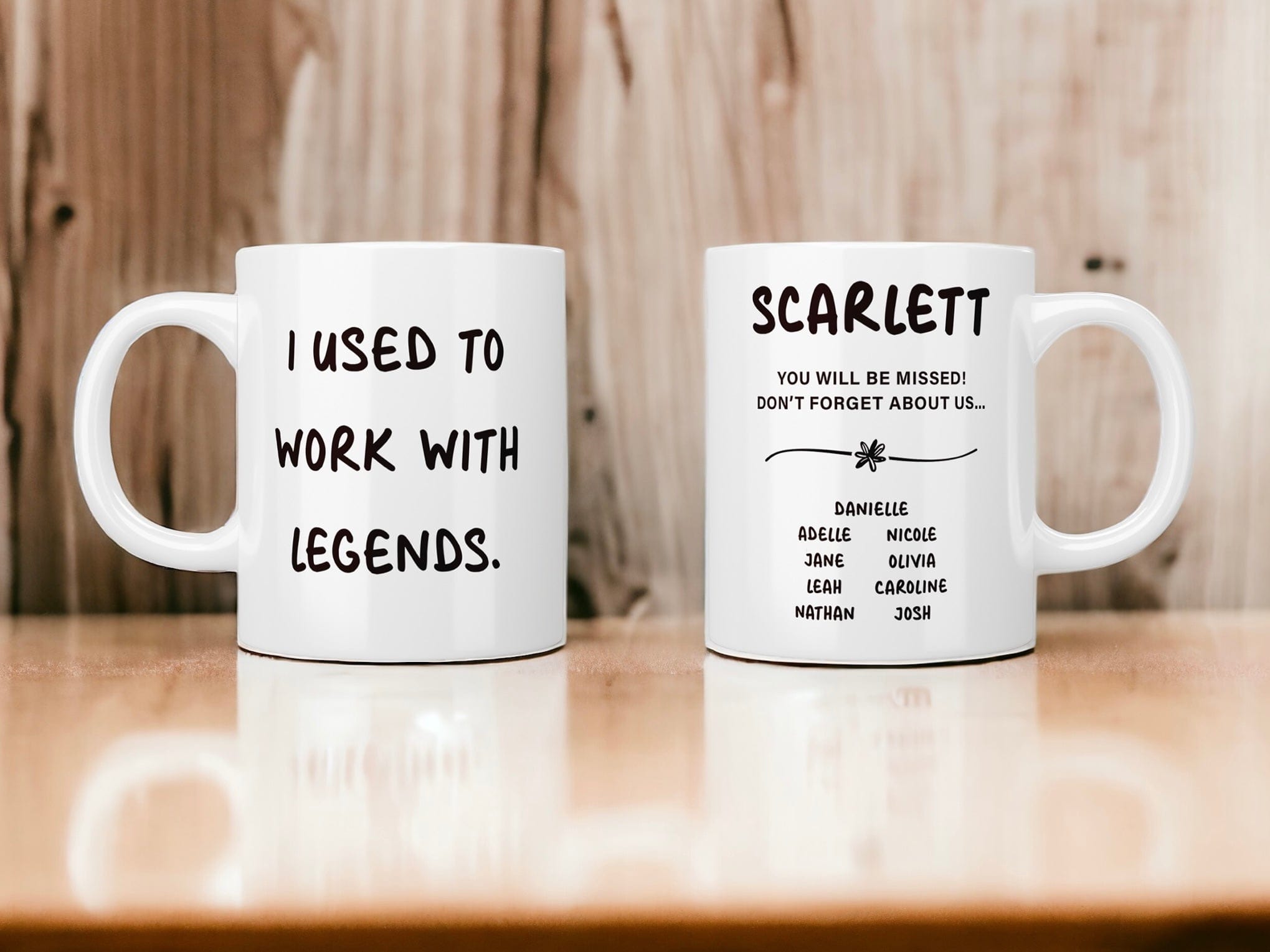 Personalised “I used to work with legends” mug - Jazzy Giraffe Mug