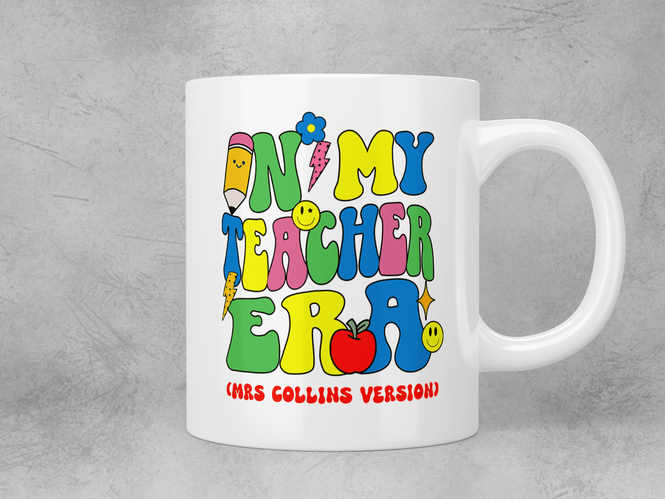 Personalised In My Teacher Era Mug - Jazzy Giraffe Mug