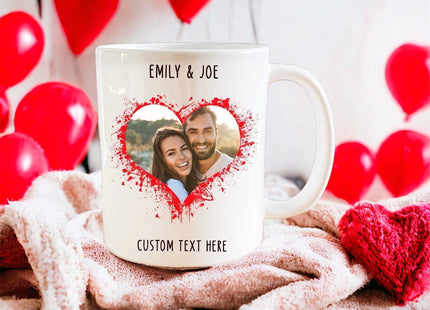 Personalised Love Heart Photo Mug - Jazzy Giraffe Mug
