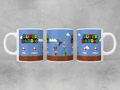 Personalised Super Daddio mug - Jazzy Giraffe Mug