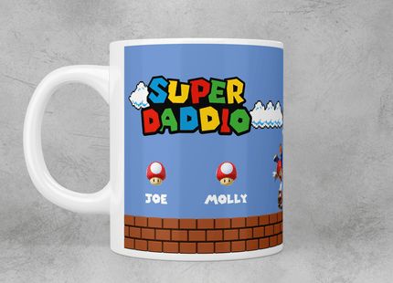 Personalised Super Daddio mug - Jazzy Giraffe Mug
