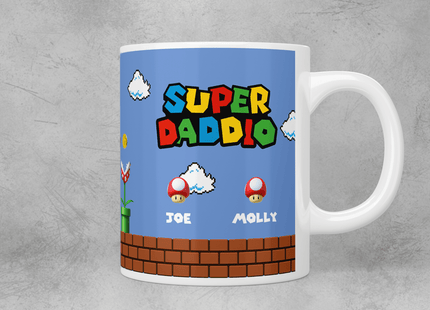 Personalised Super Daddio mug - Jazzy Giraffe Mug