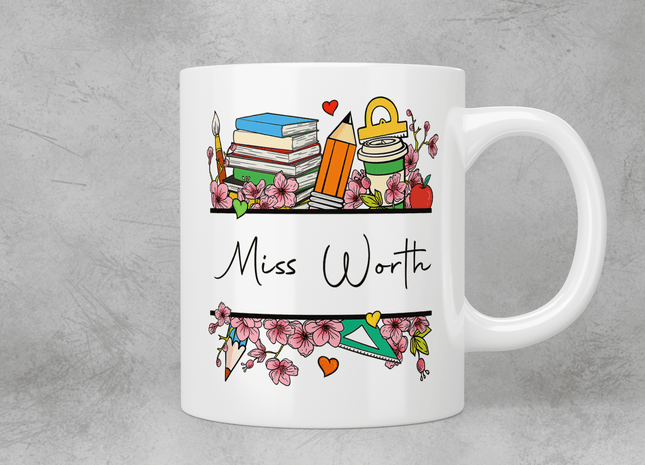 Personalised teacher mug - Jazzy Giraffe Mug