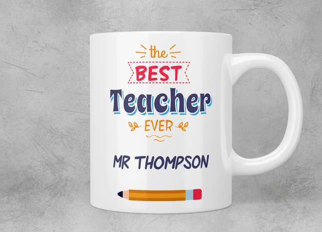 Personalised the best teacher ever mug - Jazzy Giraffe Mug