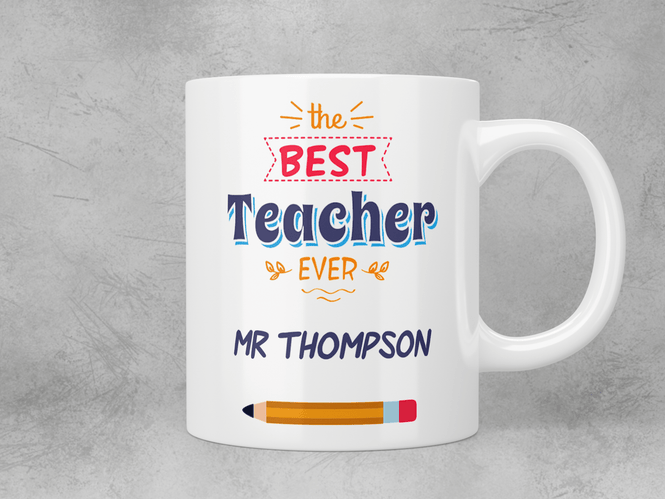 Personalised the best teacher ever mug - Jazzy Giraffe Mug