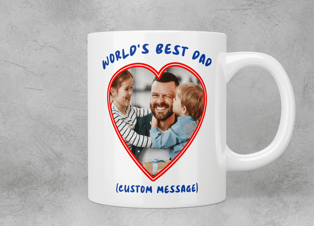 Personalised World's Best Dad - custom photo mug - Jazzy Giraffe Mug