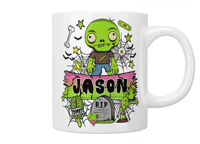 Personalised Zombie Mug - Jazzy Giraffe Mug