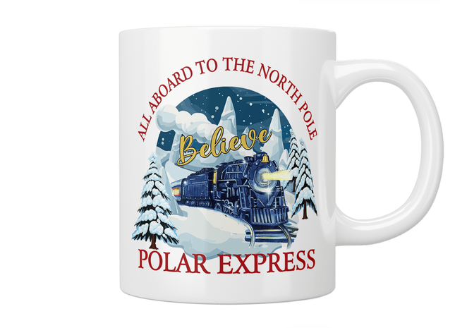 Polar Express: All Aboard To The North Pole Mug - Jazzy Giraffe Mug