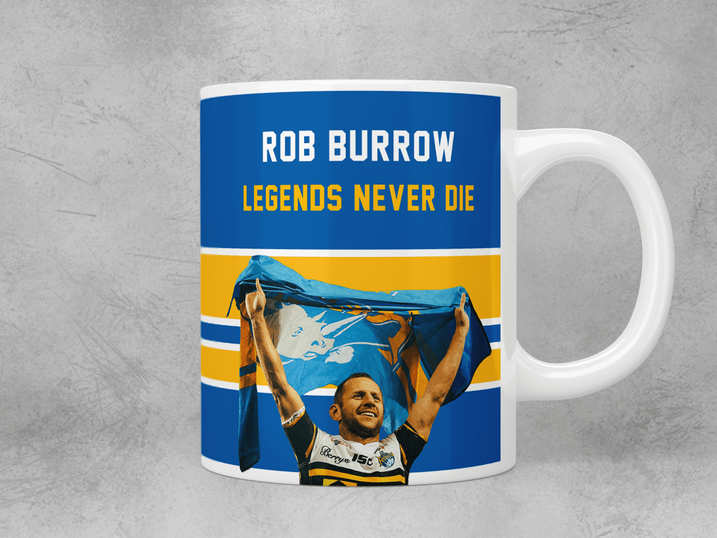 Rob Borrow: Legends Never Die mug - Jazzy Giraffe Mug