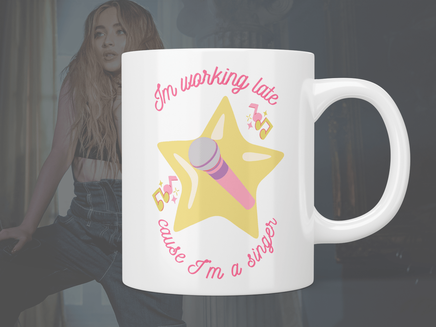 Sabrina Carpenter: Espresso “I’m working late cause I’m a singer” mug - Jazzy Giraffe Mug