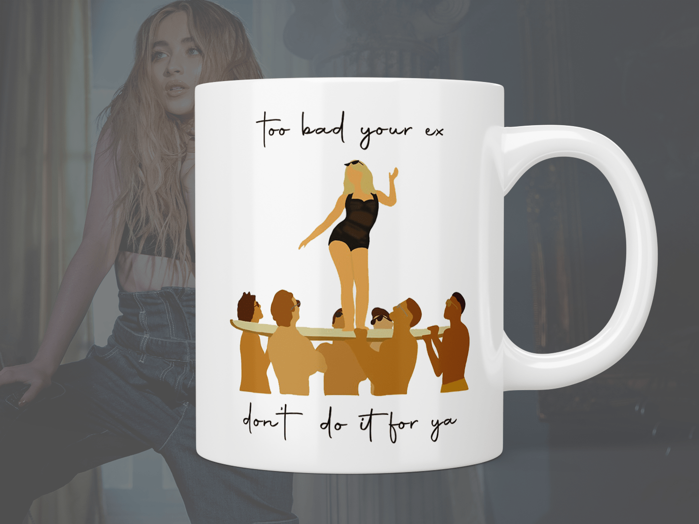 Sabrina Carpenter: Espresso “too bad your ex don’t do it for ya” mug - Jazzy Giraffe Mug