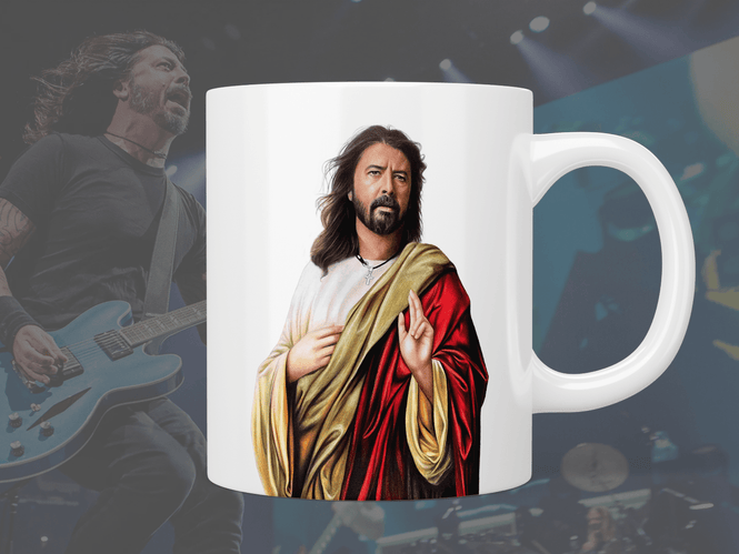 Saint Dave Grohl mug - Jazzy Giraffe Mug