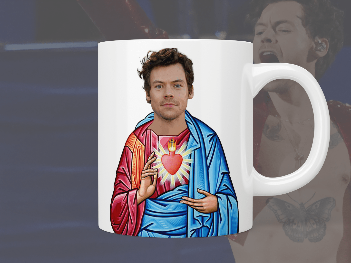 Saint Harry Styles mug - Jazzy Giraffe Mug