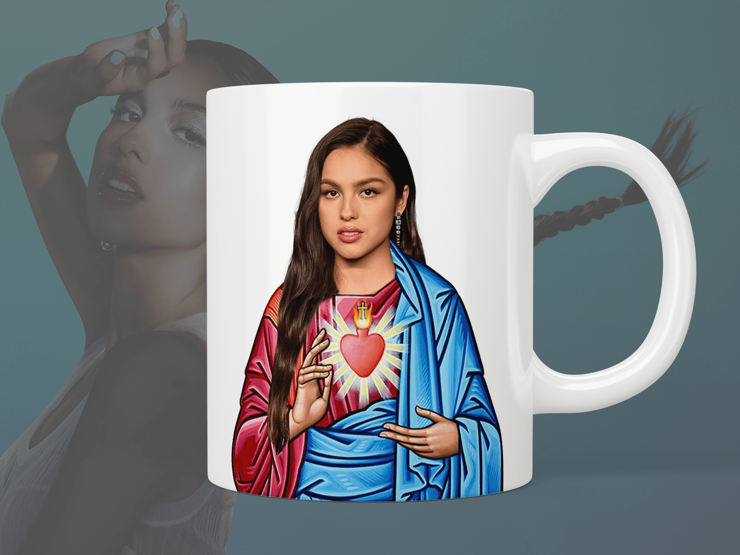 Saint Olivia Rodrigo mug - Jazzy Giraffe Mug