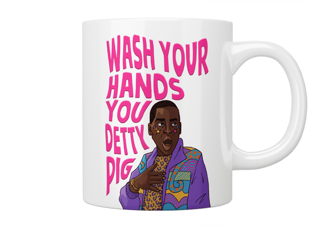 Sex Education Eric Effiong “Wash Your Hands You Detty Pig” Mug - Jazzy Giraffe Mug