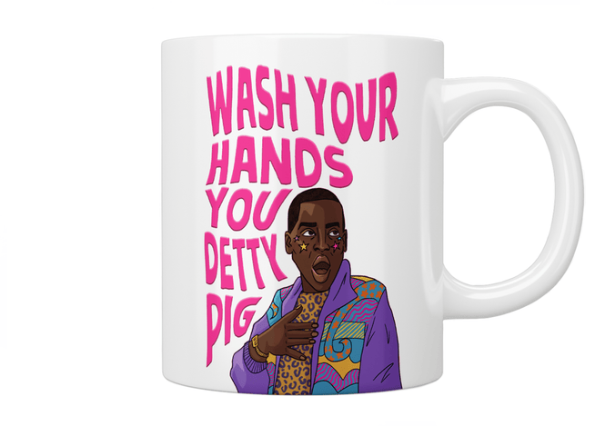 Sex Education Eric Effiong “Wash Your Hands You Detty Pig” Mug - Jazzy Giraffe Mug