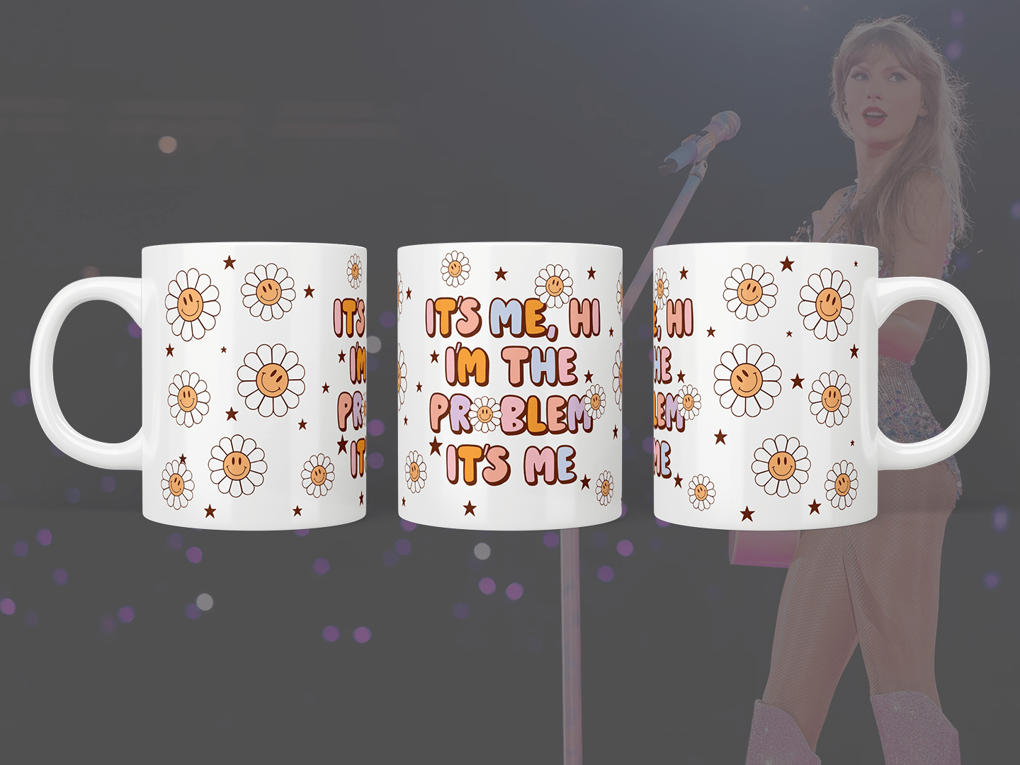 Taylor Swift: "Anti-Hero" - "It's me, hi, I'm the problem it's me" mug - Jazzy Giraffe Mug