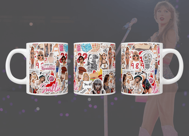 Taylor Swift stickers mug - Jazzy Giraffe Mug