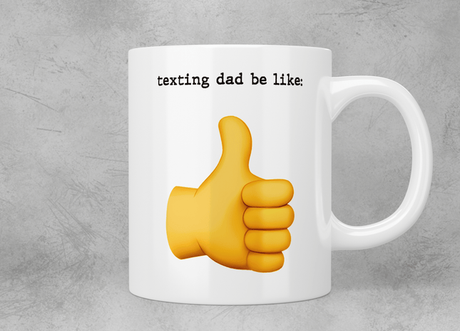 Texting Dad be like: 👍 mug - Jazzy Giraffe Mug