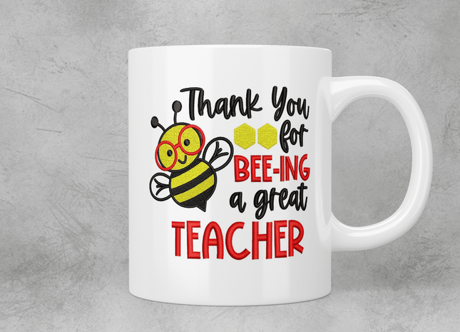 Thank you for bee-ing a great teacher mug - Jazzy Giraffe Mug