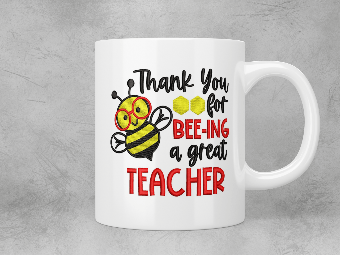 Thank you for bee-ing a great teacher mug - Jazzy Giraffe Mug