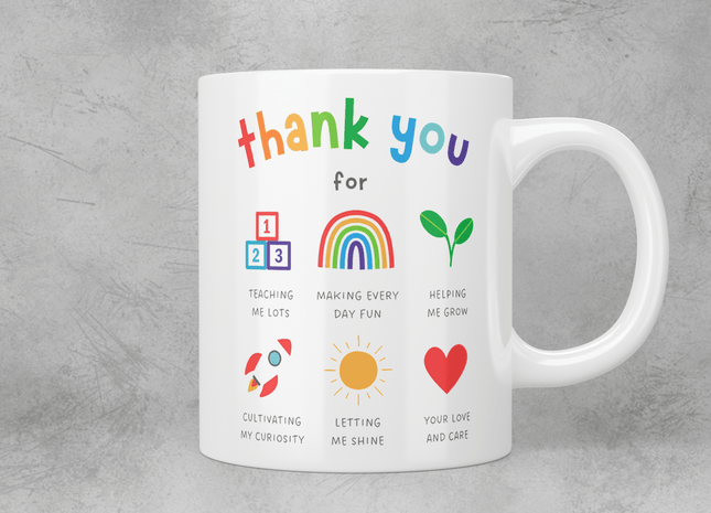 Thank you for... teacher mug - Jazzy Giraffe Mug
