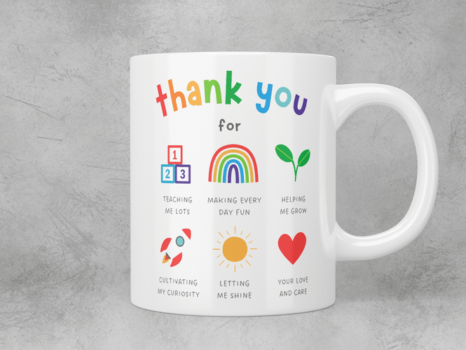 Thank you for... teacher mug - Jazzy Giraffe Mug