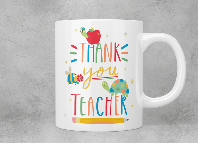 Thank you teacher mug - Jazzy Giraffe Mug