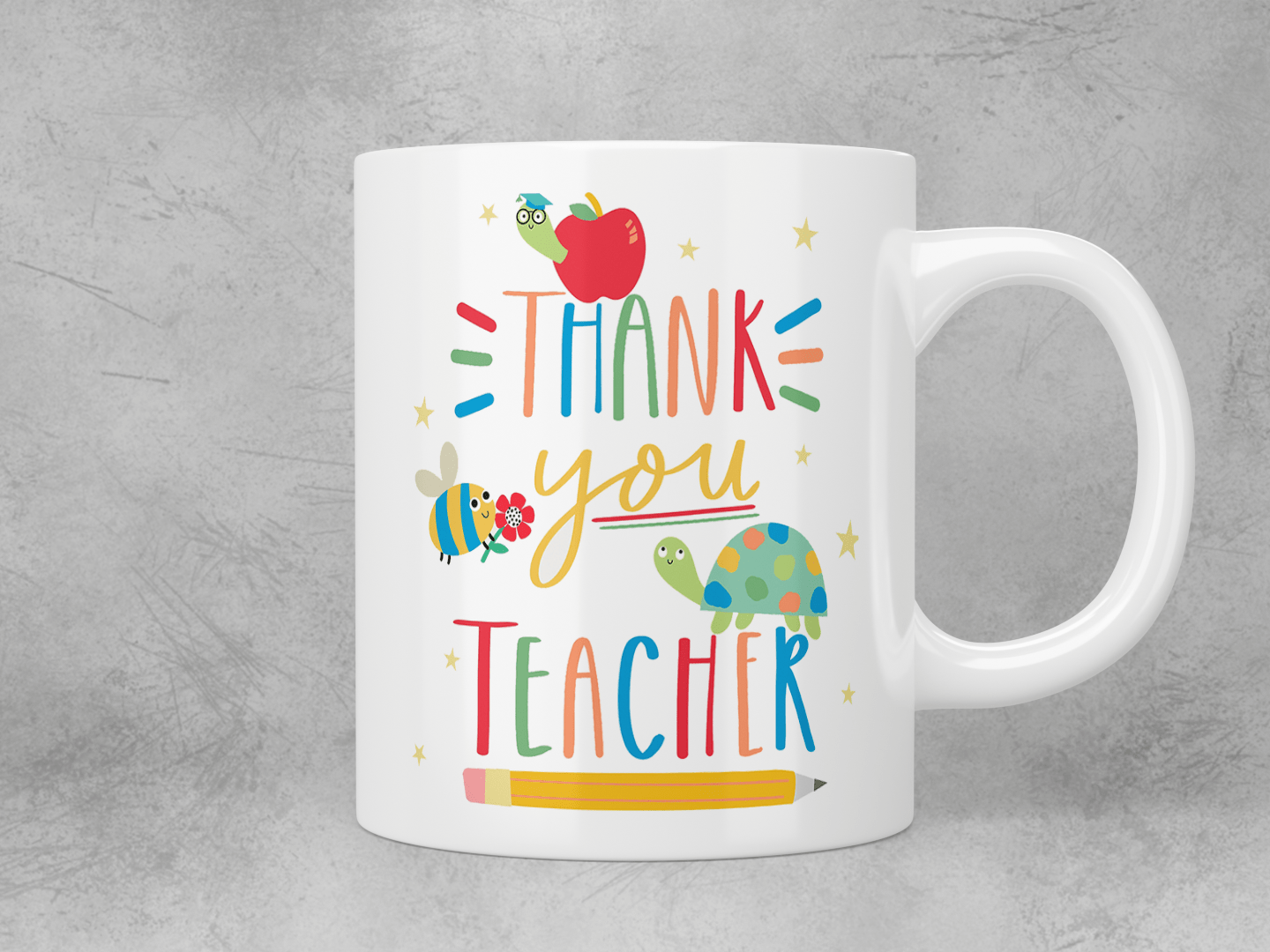 Thank you teacher mug - Jazzy Giraffe Mug