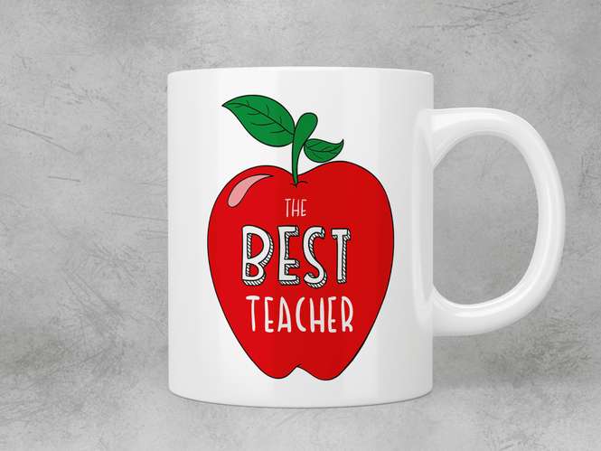The best teacher - apple mug - Jazzy Giraffe Mug