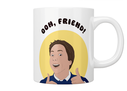 The Inbetweeners: Simon Cooper “Ooh Friend” Mug - Jazzy Giraffe Mug