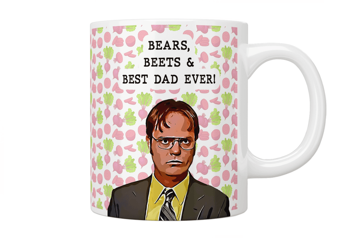 The Office: Bears, Beets & Best Dad Ever! Mug - Jazzy Giraffe Mug