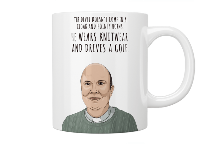 This Country “The Devil Doesn’t Come In A Cloak And Pointy Horns” Vicar Mug - Jazzy Giraffe Mug