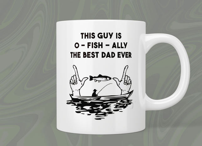 This guy is o-fish-ally the best dad ever! mug - Jazzy Giraffe Mug